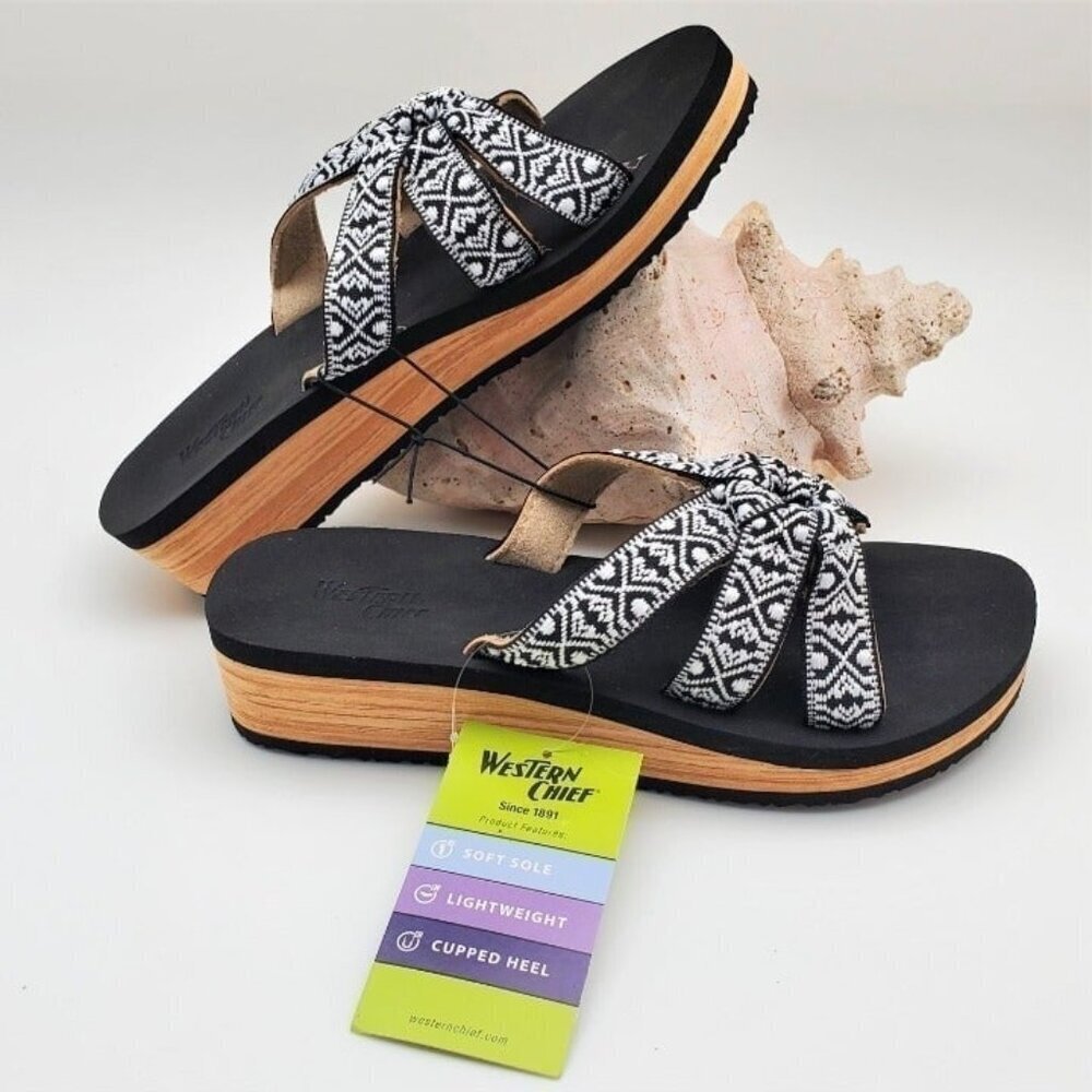 Light Weight Slide Sandals with Wedge Heal Womens Size 9